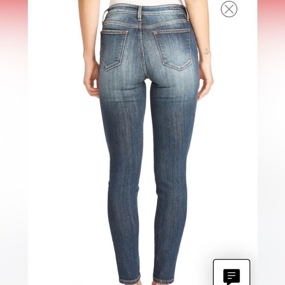 VIGOSS Jagger Mid Rise Distressed Skinny Jeans Indigo 18W nwt Stitch Fix - Picture 2 of 9